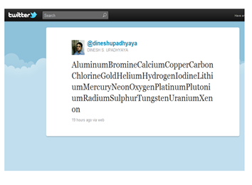 Most Movie Titles Based On Chemical Element Names In A Single Tweet